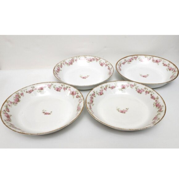 Antique CH Field Haviland Limoges GDA France Schleiger195G Coupe Soup Bowl 4 Pc - Picture 3 of 6